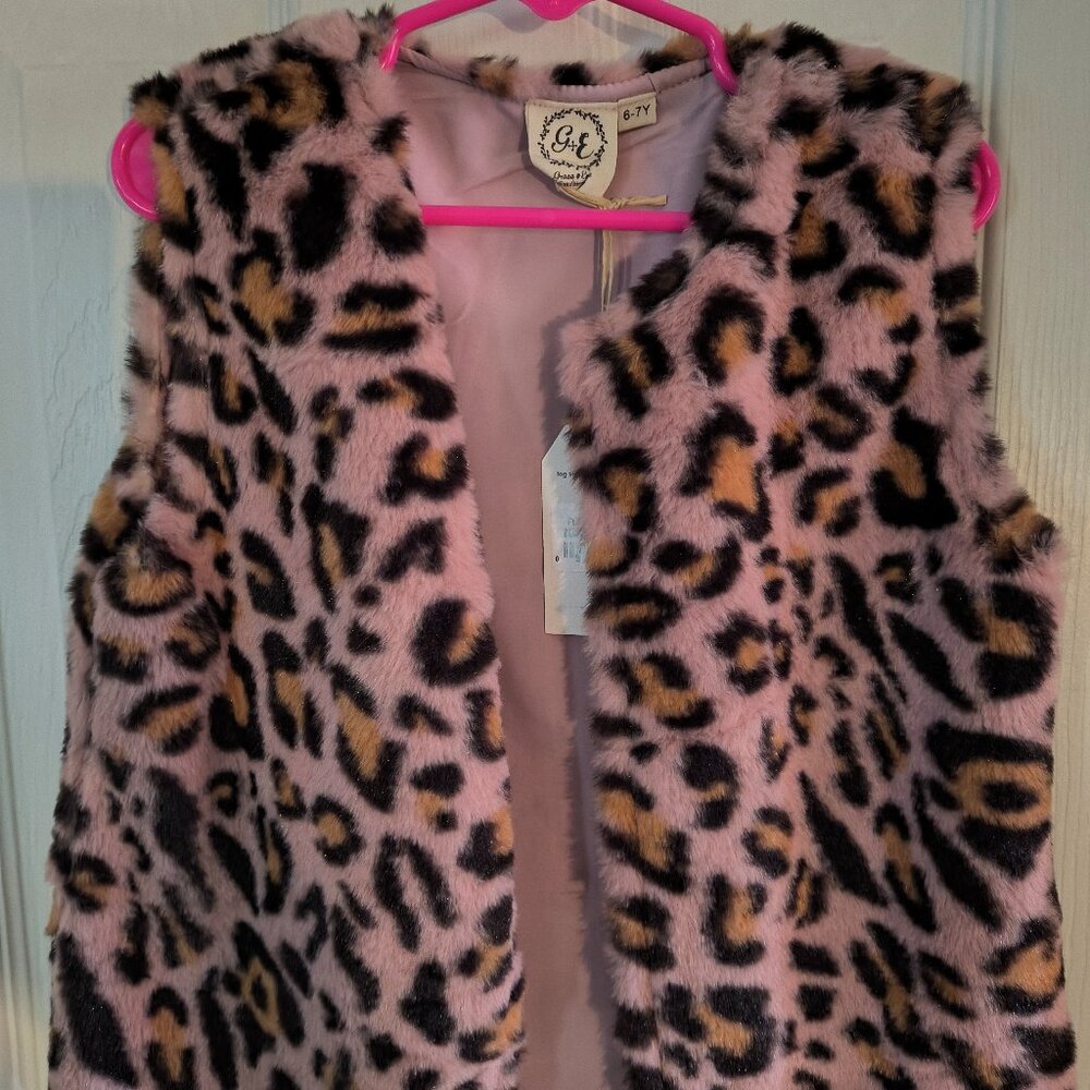 NWT Girl's Leopard Print Vest